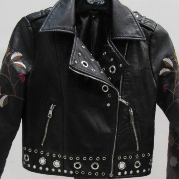 *SOLD* Romeo & Juliet Embroidered Moto Jacket M - Picture 7 of 8